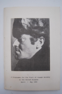      . A Programme for the Visit of Joseph Brodsky to the United Kingdom. April-May 1985.