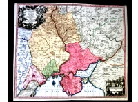 Seutter, Matthaeus. Theatrum belli Russorum victoriis illustratum five Nova et accurata Turcicarum et Tartaricum Provinciarum intra fluvios Tyras f.Niester et Tanaim f.Don ad Oram Ponti Euxini et in Peloponeso Taurica