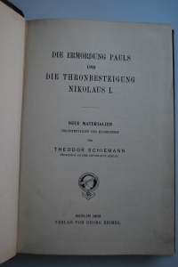 Die Ermordung Pauls und die Thronbesteigung Nikolaus I (  I      I).