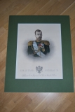 Портреты царя Николая II и царицы Александры Федоровны.