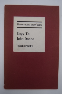 Elegy To John Donne. (  ).