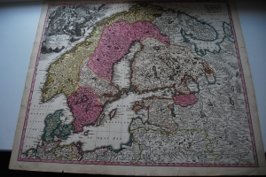 Scandinavia complecteus Sueciae Daniae & Norvegiae Regna ex Tabulis Joh. Baptistae Homanni.