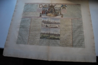 Carte des Ordres de Chevalerie des sa Majeste Czarienne, ses Titres, l'Etat de sa Noblesse, Profil de son Palais et la vue de Moscow.
