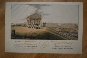 Ansicht des Napoleonberges bey Jena nebst dem zu Ehren T.T.M.M. der Kaiser Alexander und Napoleon den 7 ten Oct. 1808 darauf errichteten Tempel.